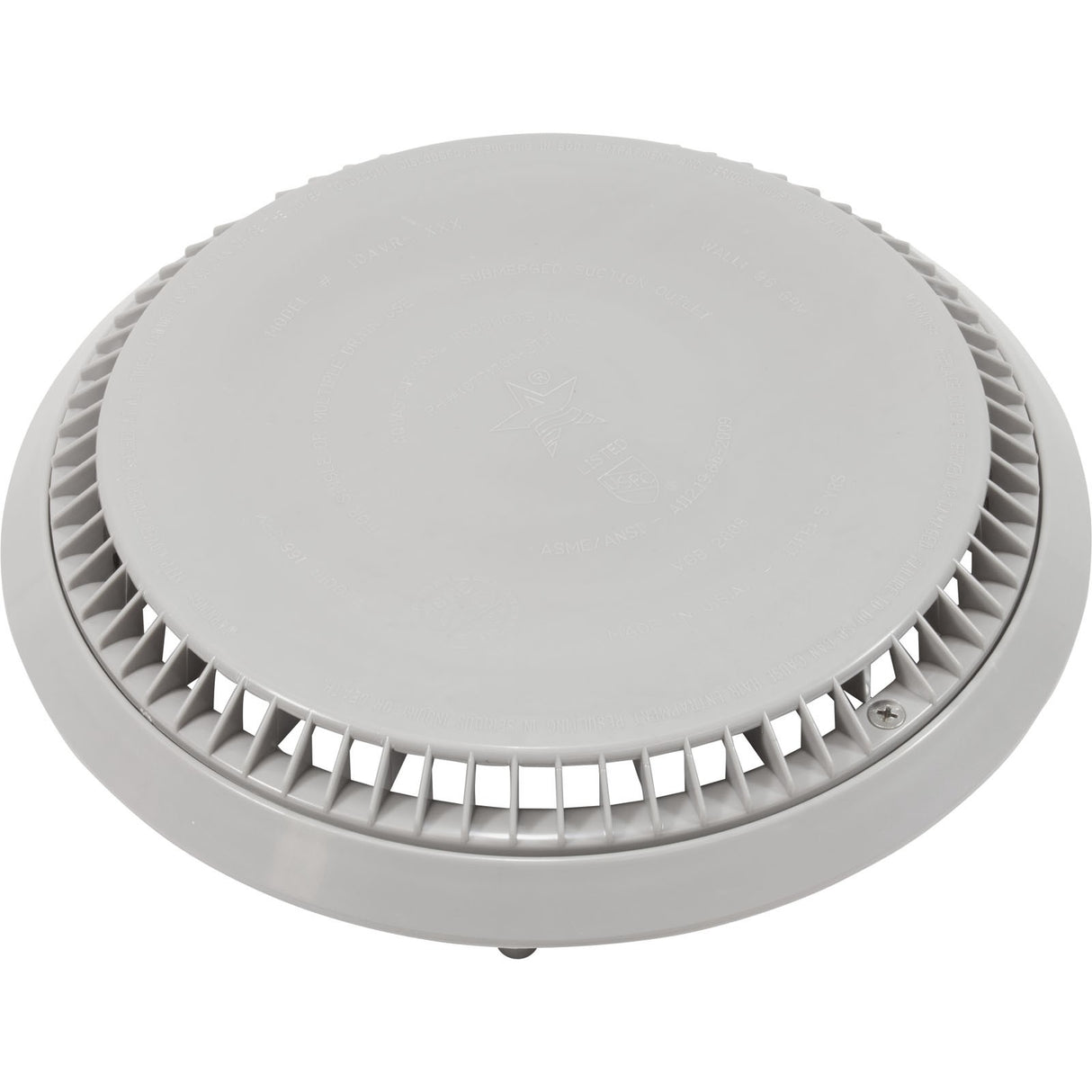 Cover, Aquastar, 10" Round, Gray, w/ Frame : 10AVR103