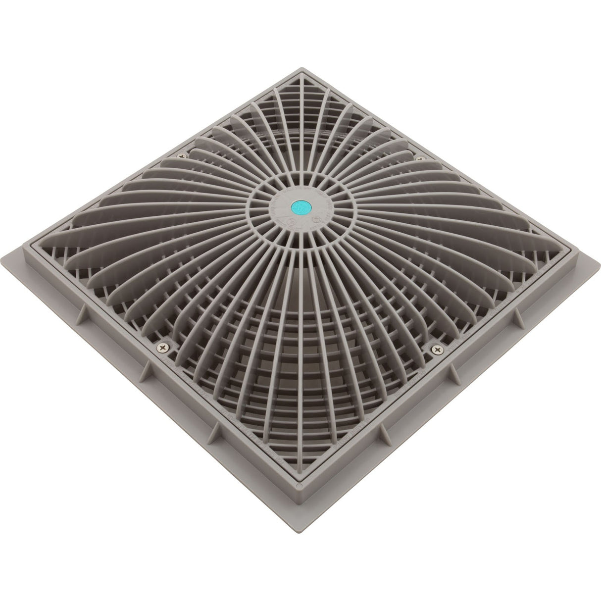 Main Drain Cover, Aquastar MoFlow, 12" Square, w/Fr, Lt Gry, VGB : 12MF103