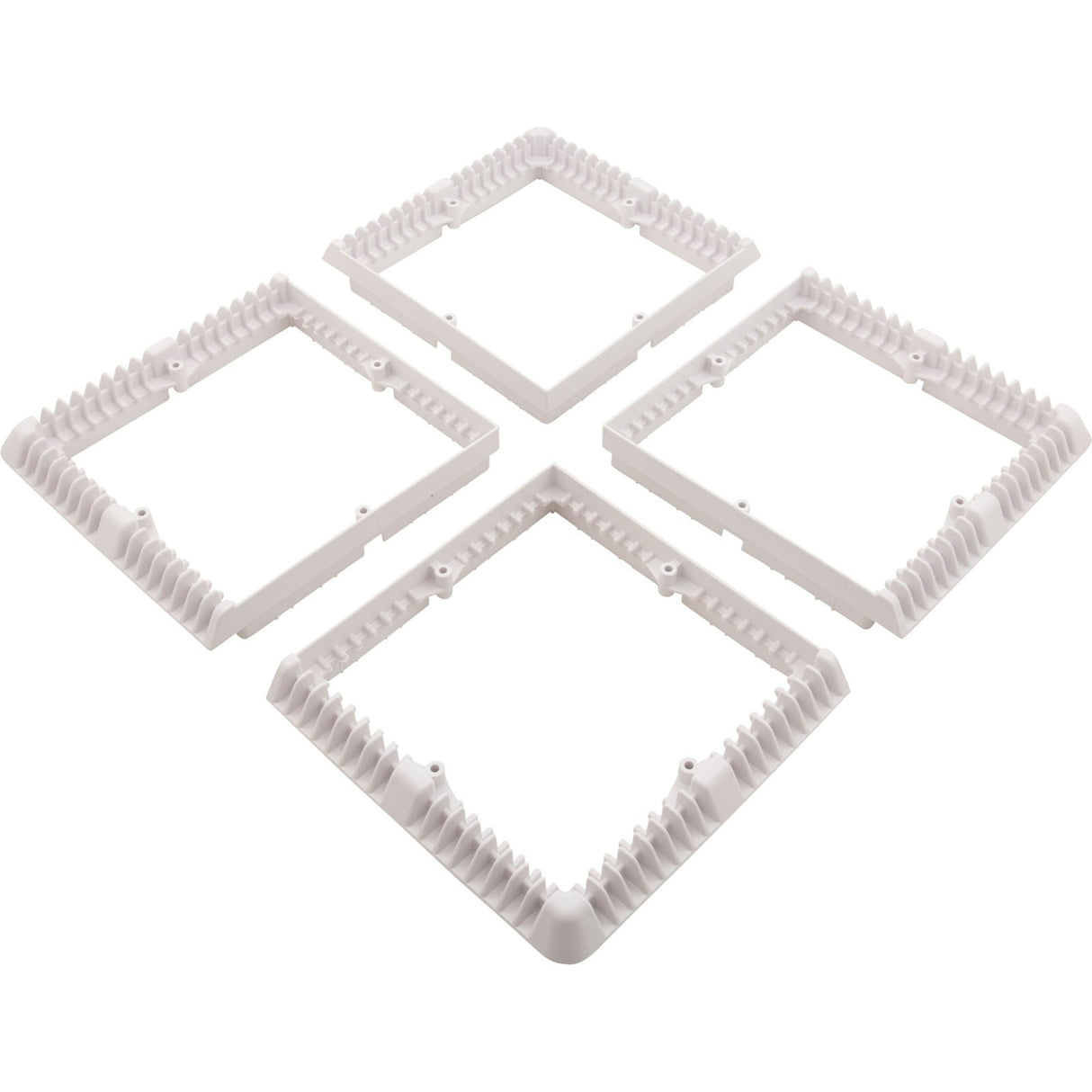 Wave Drain, AquaStar, 18" Square Mud Frame, White : WAV18WR101