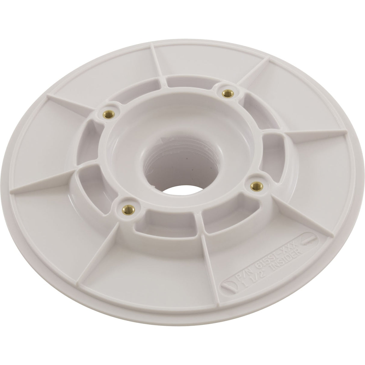 Wall Fitting, Aquastar, 6"dia, 1-1/2" Slip-Insider, White : 615SI101