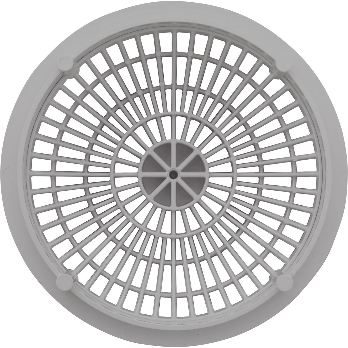 Main Drain Cover, Aquastar MoFlow, 8" Round, w/Fr, Lt Gry : 8MF103