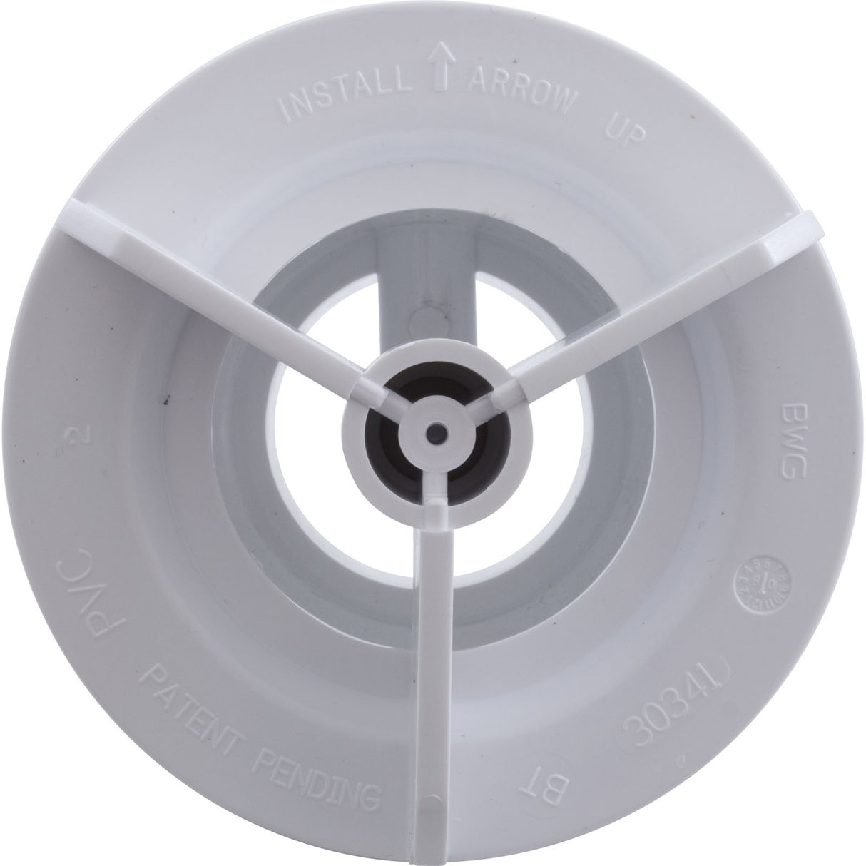 Wall Fitting, BWG/GG Suction Assy, 3-5/8"hs, 2"spg, White : 30420-WH