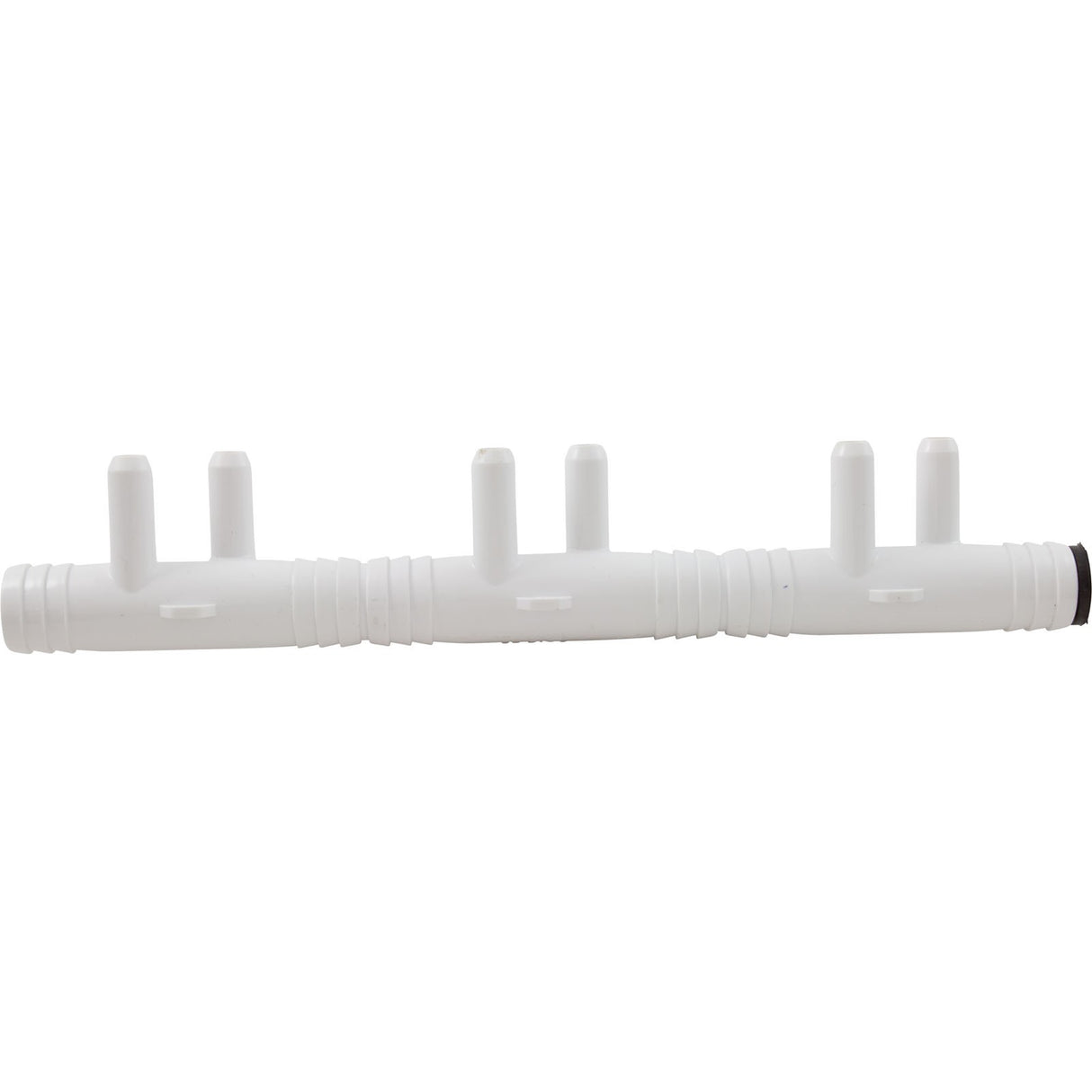 Manifold, 3/8"sb, 6 Port, Flow Thru, 3/4"b x 3/4"b : 672-7190