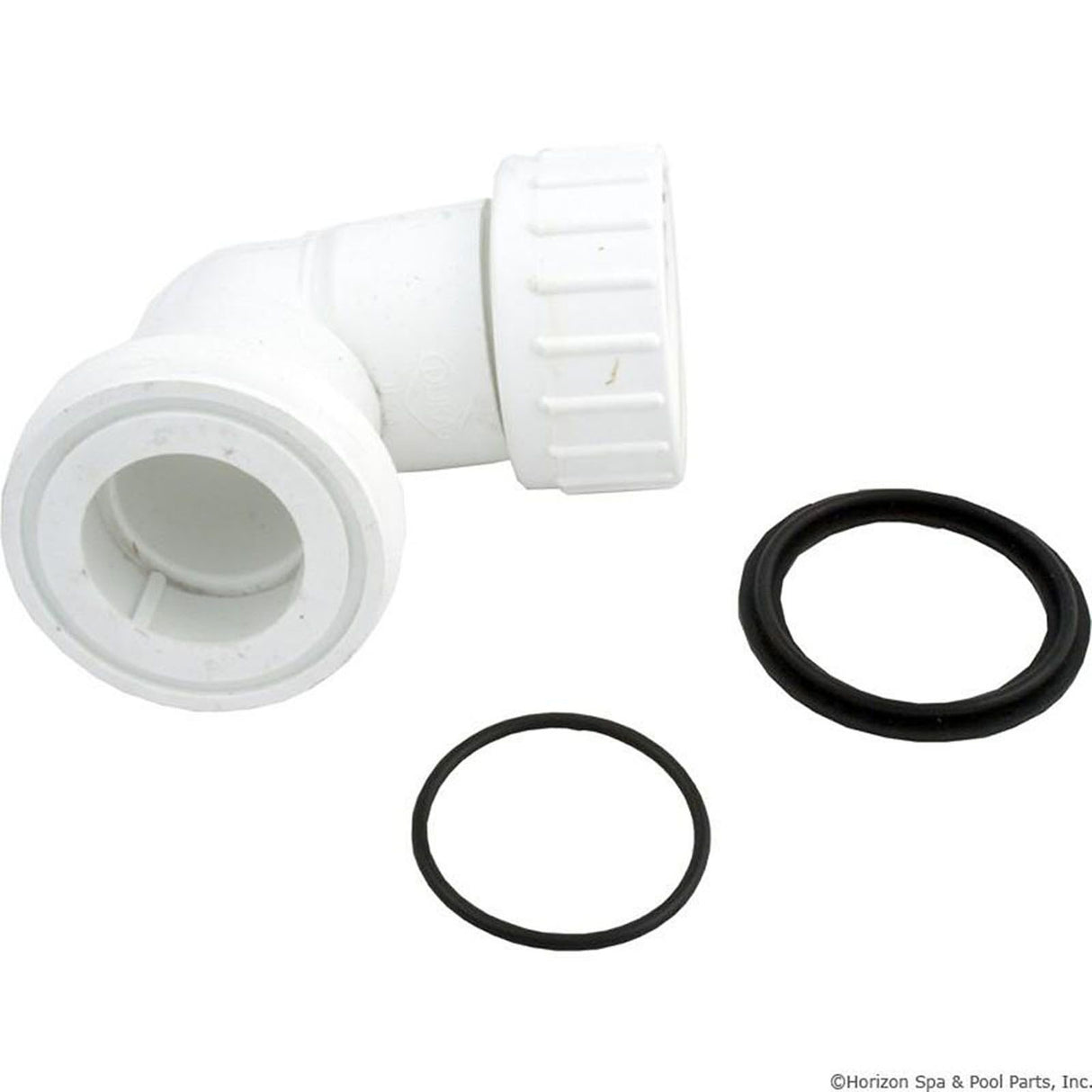 90 Elbow, HydroQuip, 1-1/2"x 2", pump to Heater, w/o t-well : 48-0001-S