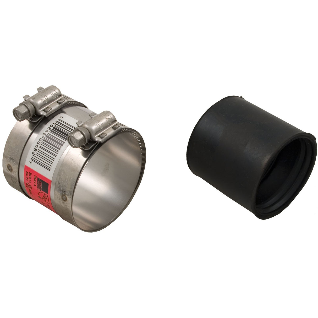 Coupling, No Hub, 1-1/2" x 1-1/2" :