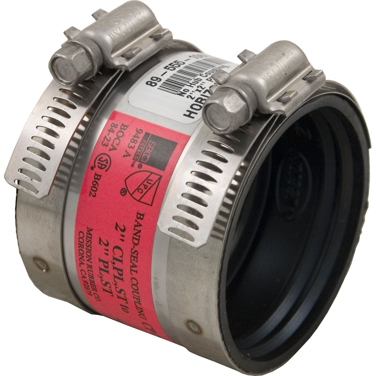 Coupling, No Hub, 2"x 2" :
