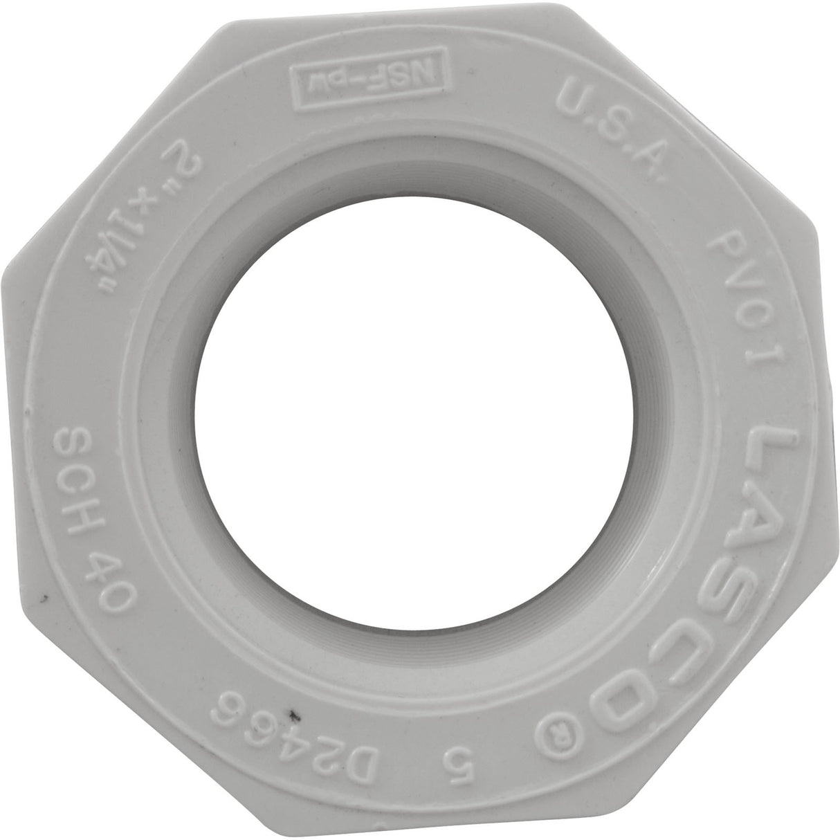 Reducer, Lasco, 2"mpt x 1-1/4"fpt, PVC, SCH40 : 439-250