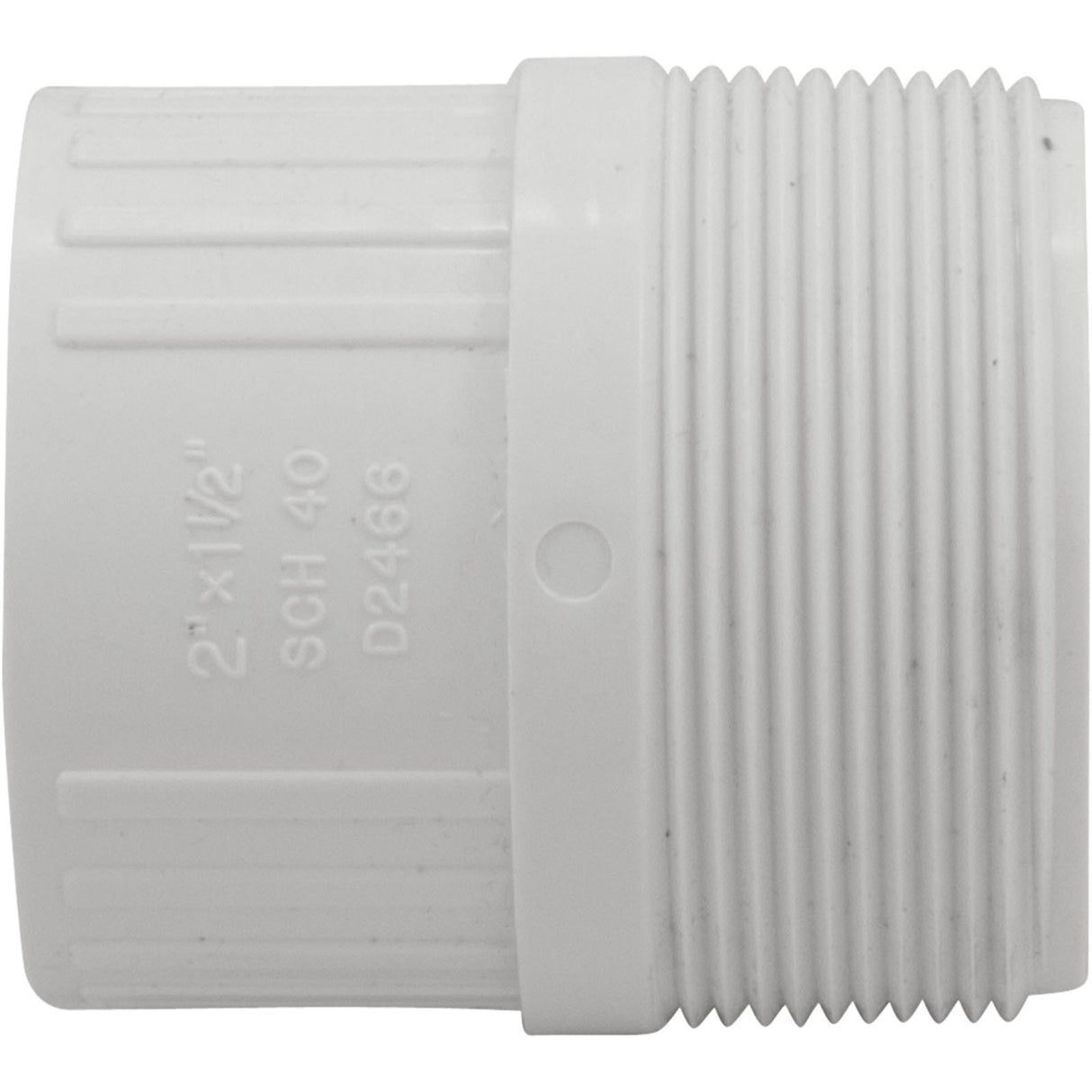 Reducer, Lasco, 2" Male Pipe Thread x 1-1/2" Slip, SCH40 PVC : 436-251