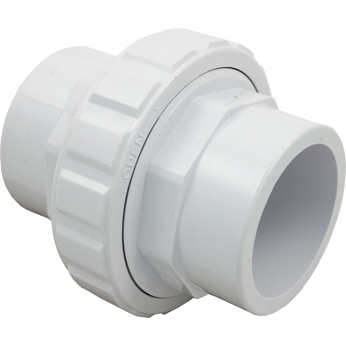 Union, 1-1/2" Slip x 2" Spigot, Flush, White : SP14952S