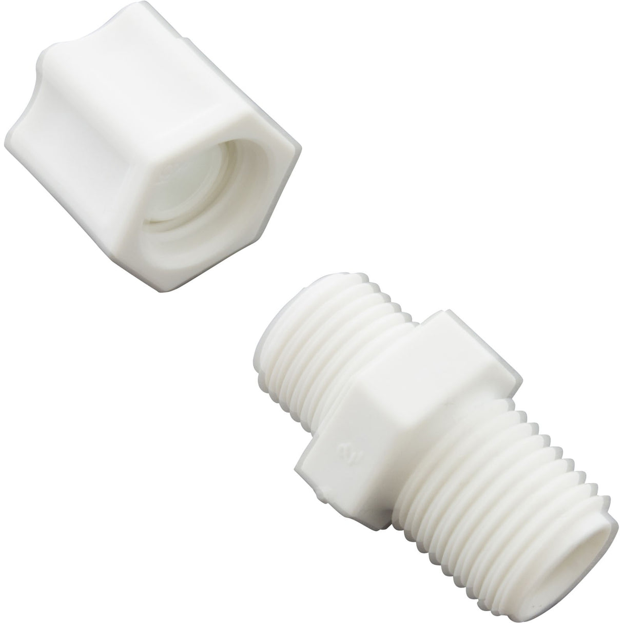 Compression Fitting, Generic, 1/4"mpt x 5/16" Tube, Plastic :