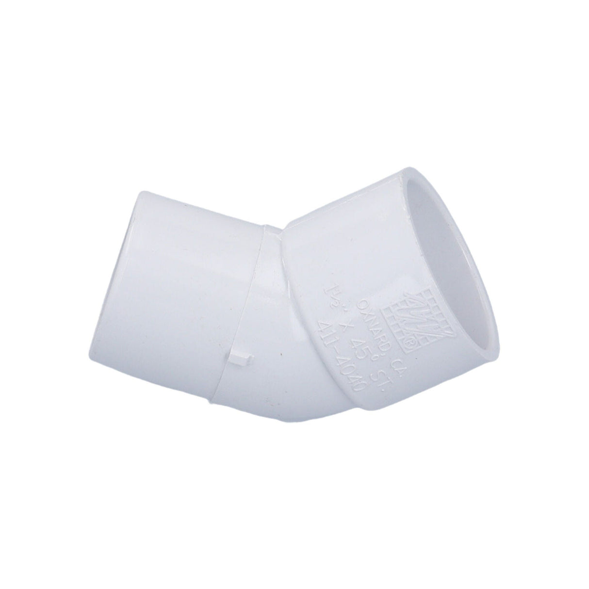 Fitting, PVC, Street Ell, 45°, 1-1/2"S x 1-1/2"Spg : 411-4040