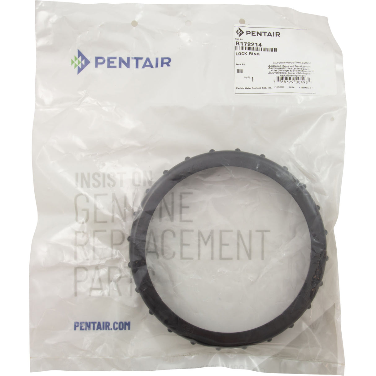 Lock Ring, Pentair Rainbow RDC/RTL/Leaf Traps : R172214