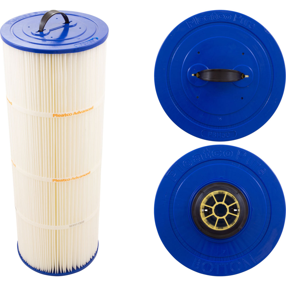 Cartridge, 50sqft, ht, 2" Black S fitting b, 7", 19-5/8"L, 4oz : PBH50