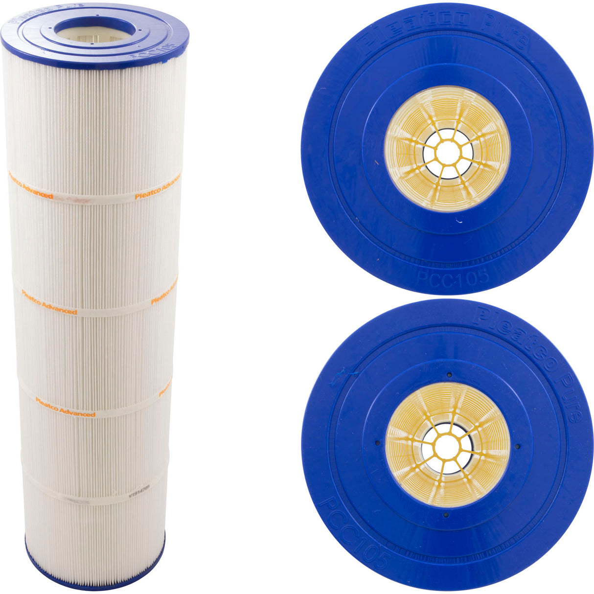 Cartridge, 4 Pk, Pleatco, 105sqft, 3"ot, 3"ob, 7", 26-1/16" 4oz : PCC105-PAK4