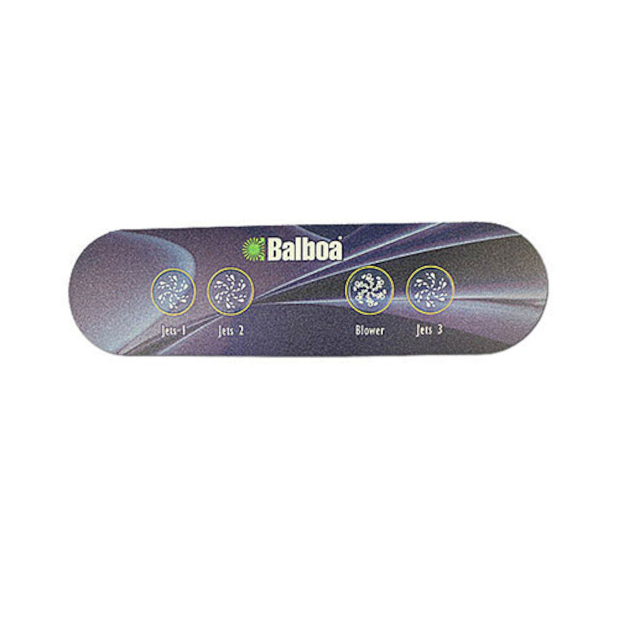 Overlay, Spaside, Balboa Auxilliary, 4-Button, Pump1-Pump2-Blower-Pump3 : 11428