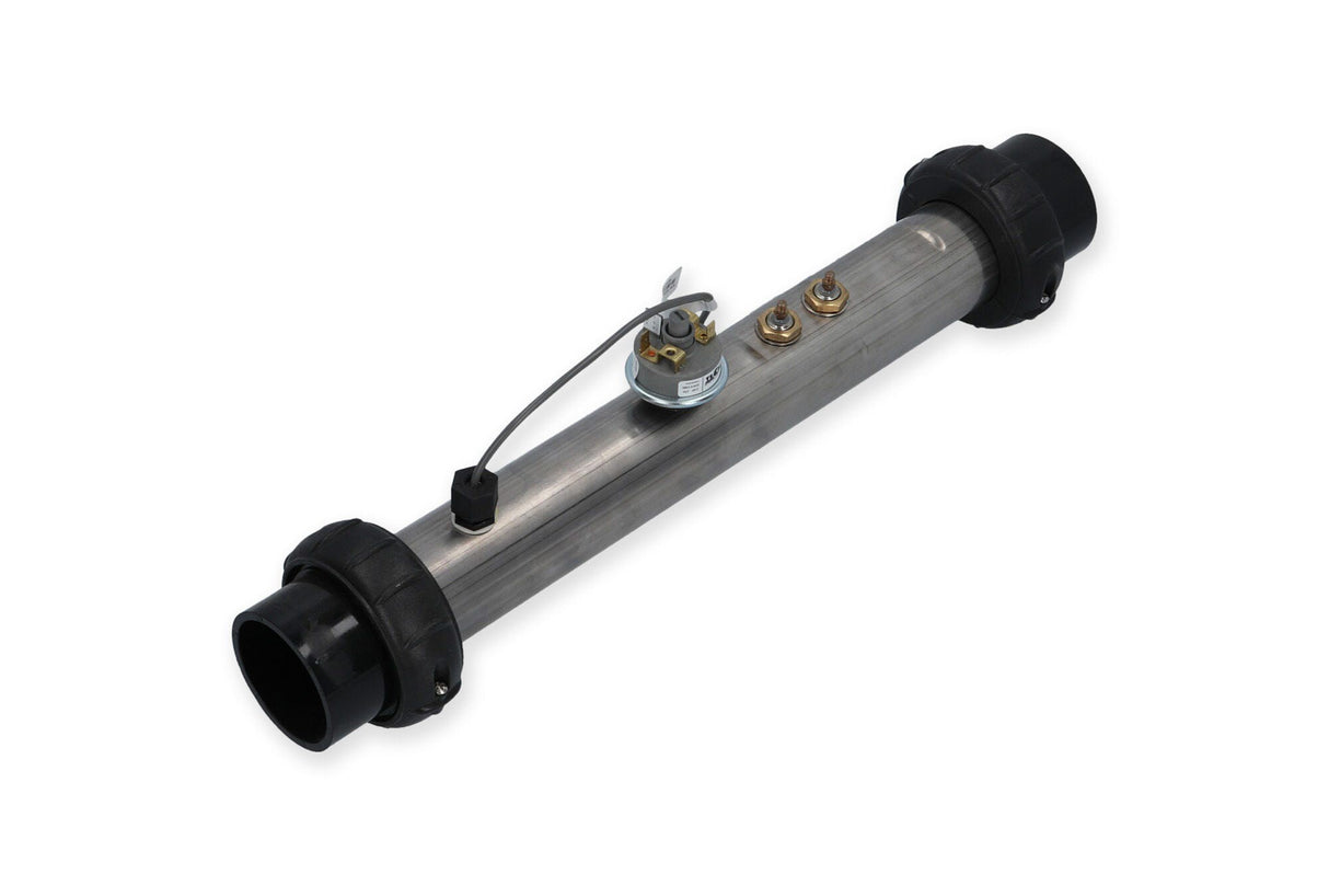 Heater Assembly, Jacuzzi, R574/576, 4.0kW, 230V, 2" x 15"Long, w/1.25 Psi Pressure Switch, Hi-Limit Sensors : 53349