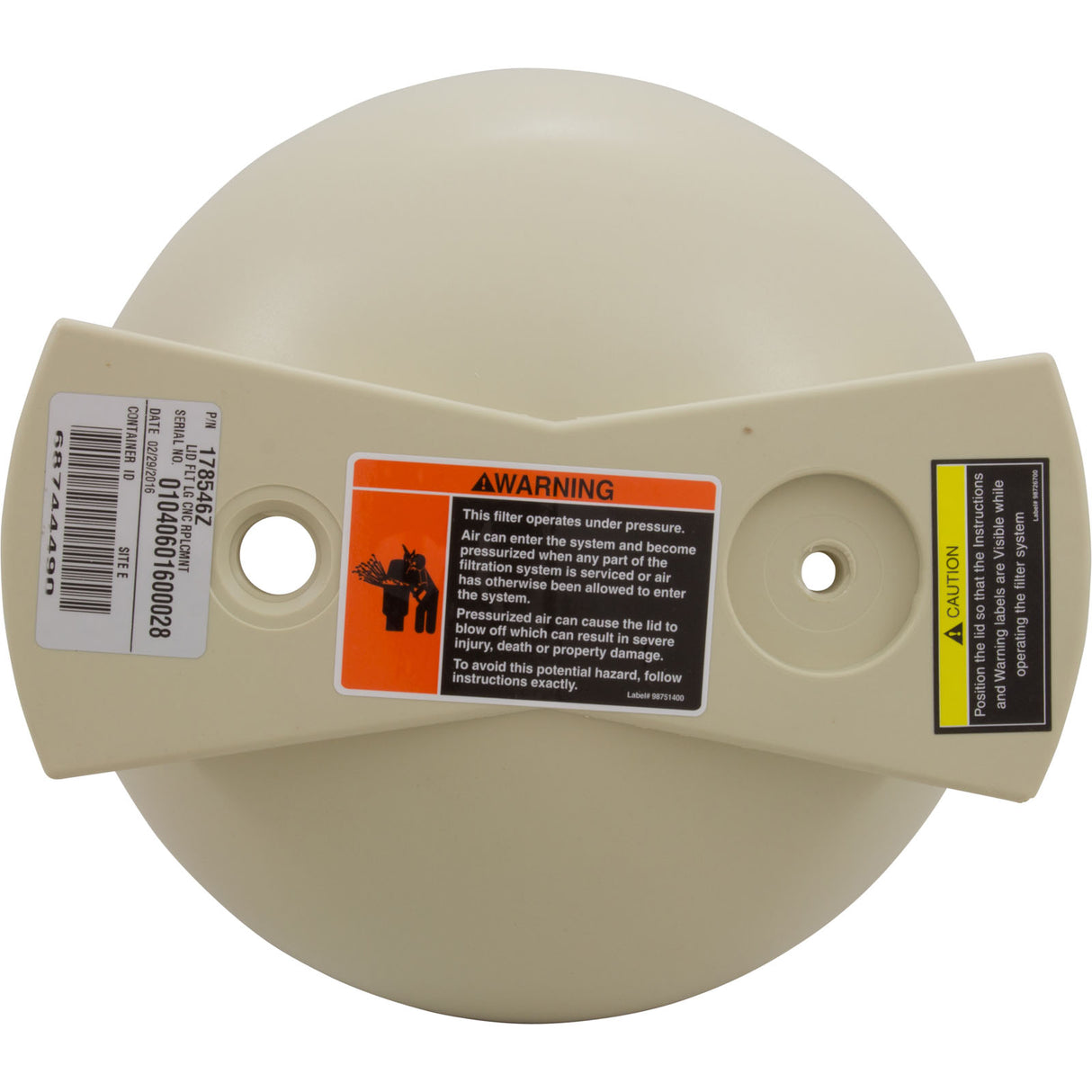 Lid Flt Lg Cnc Rplcmnt : 178546Z - Pentair - 788379852511 - PartsForSpas.com
