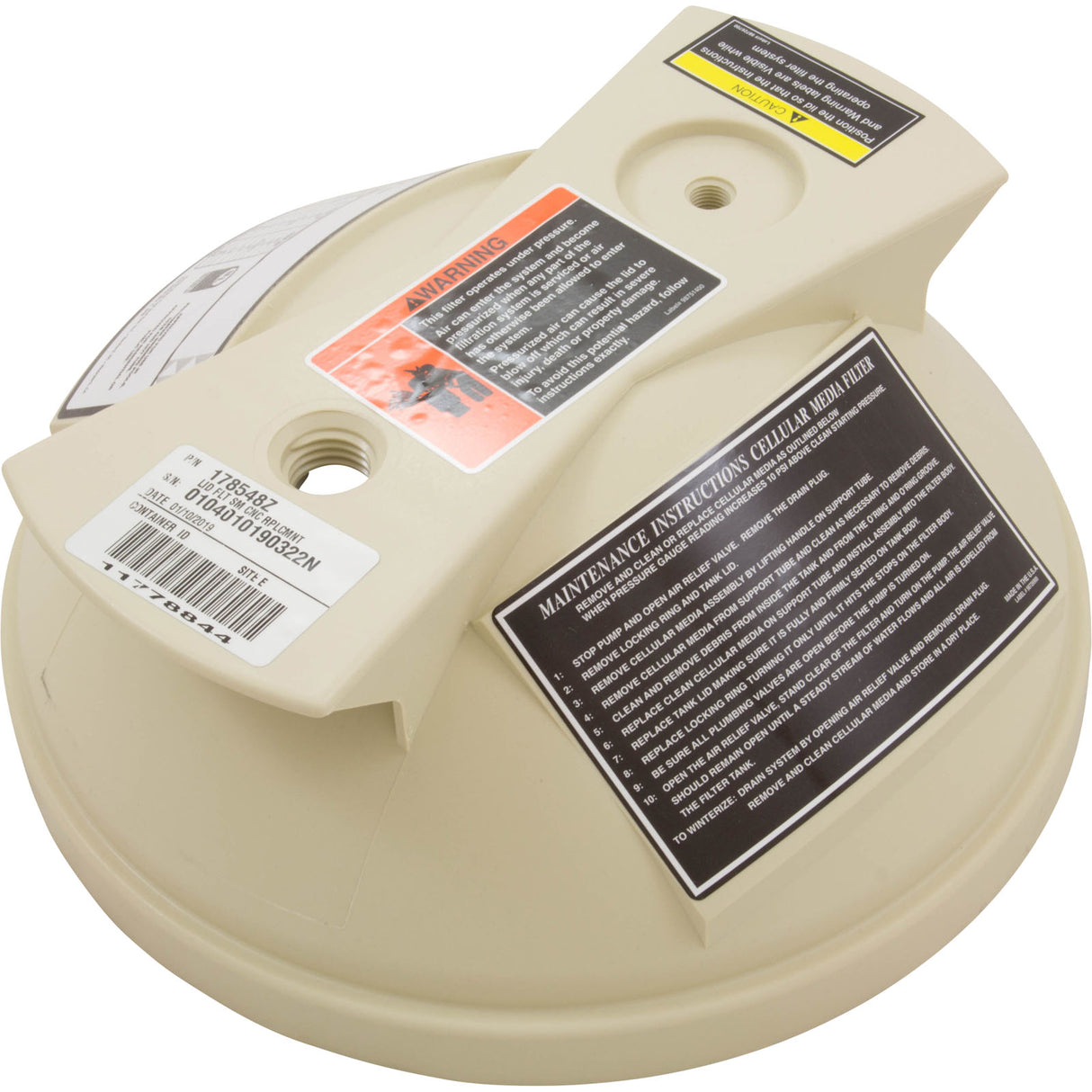 Lid Flt Sm Cnc Rplcmnt : 178548Z - Pentair - 788379852498 - PartsForSpas.com