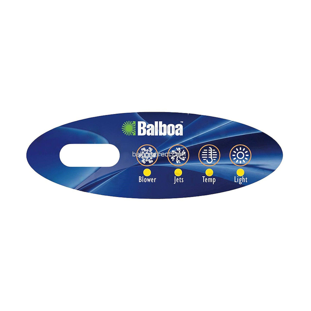 Overlay, Spaside, Balboa VL200, Mini Oval, 4-Button, Blower-Jets-Temp-Light : 11095