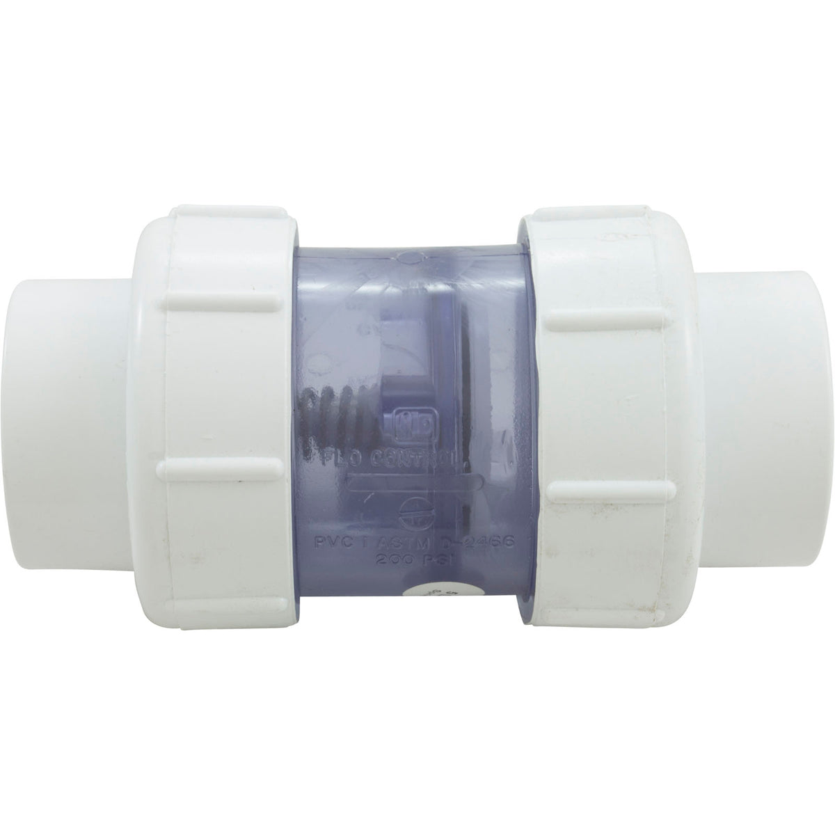 Check Valve 5Lb. 2" Sxs Clear Pvc Union : 1795C20
