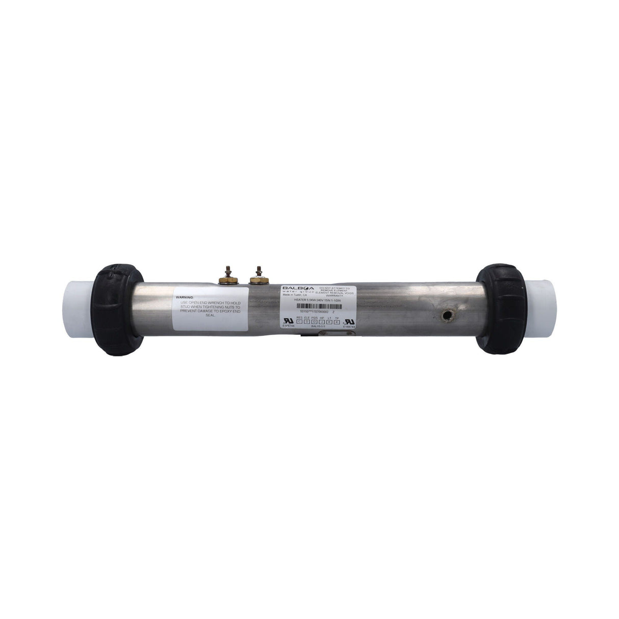 Heater Assembly, Jacuzzi, H136, 5.5kW, 230V, 2" x 15"Long, w/1.0 Psi Pressure Switch, Tailpieces : 50150