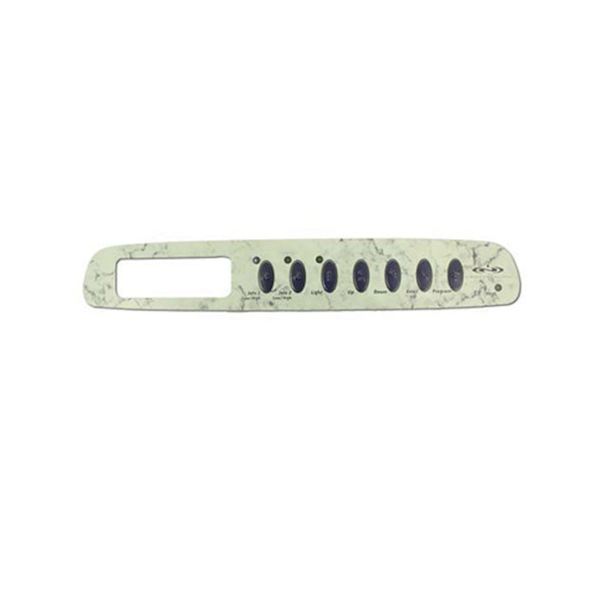 Overlay, Spaside, Dimension One Balboa D1S2, 7-Button, 2-Pump System, Blue, For 51483 or 01560-150 : 01560-269