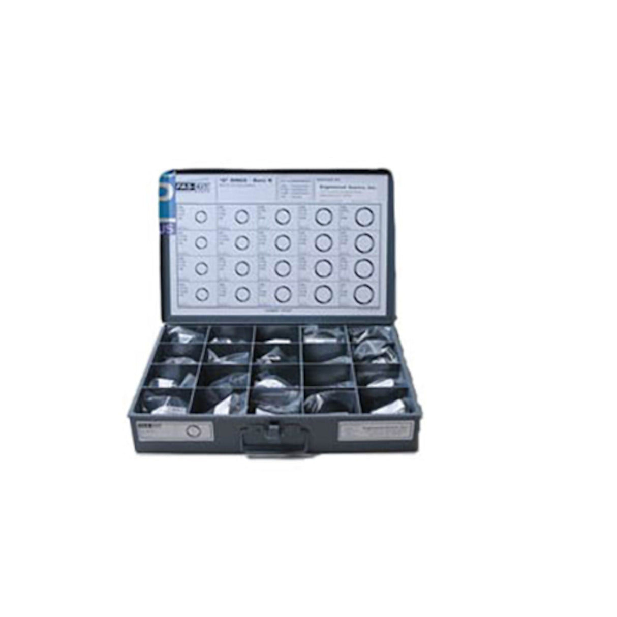O-Ring Kit, Assorted, 20 sizes, 240 Pieces In Metal Box : FK5255