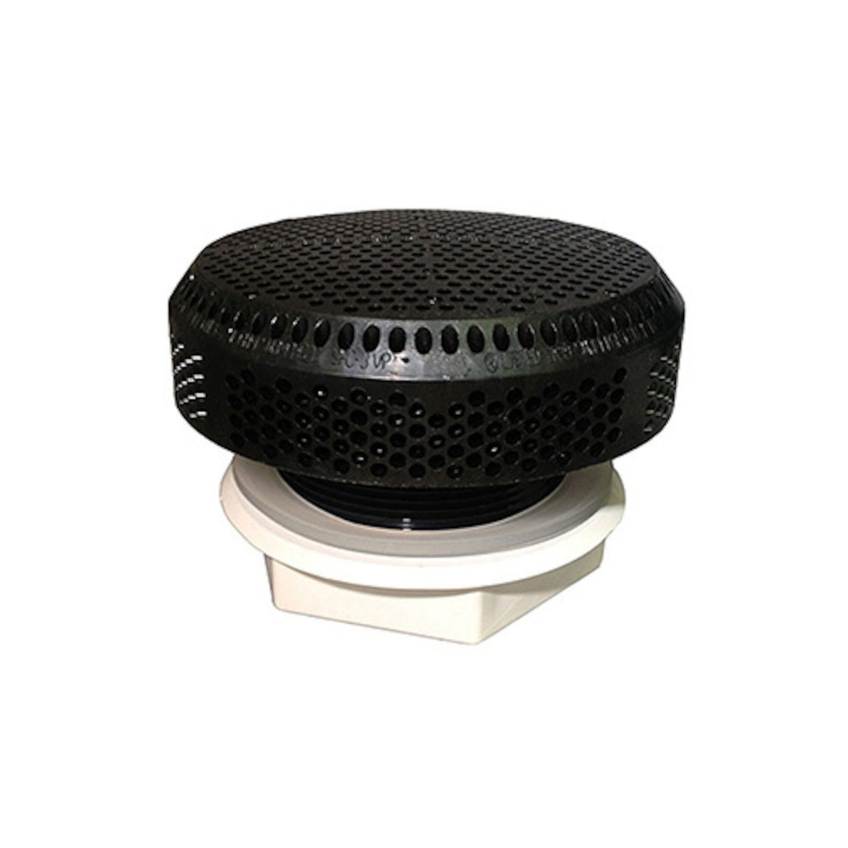Suction Assembly, Waterway, VGB, Super Hi-Flo, 5"Dia Cover, 2"Straight Nut w/Vacuum Break, Black : 640-3761V