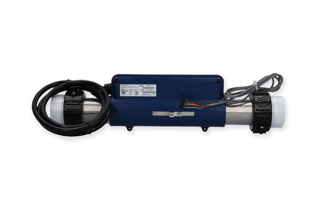 Heater Assembly, Arctic Spas, 45° Curve, 5.5kW, 230V, Hairpin Element, w/Tailpieces : A2550-5251ET