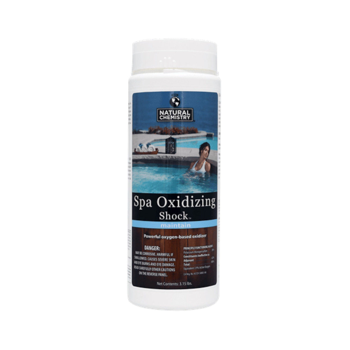 Water Care, Natural Chemistry, Spa Oxidizing Shock, 3.15lb Container : 04106