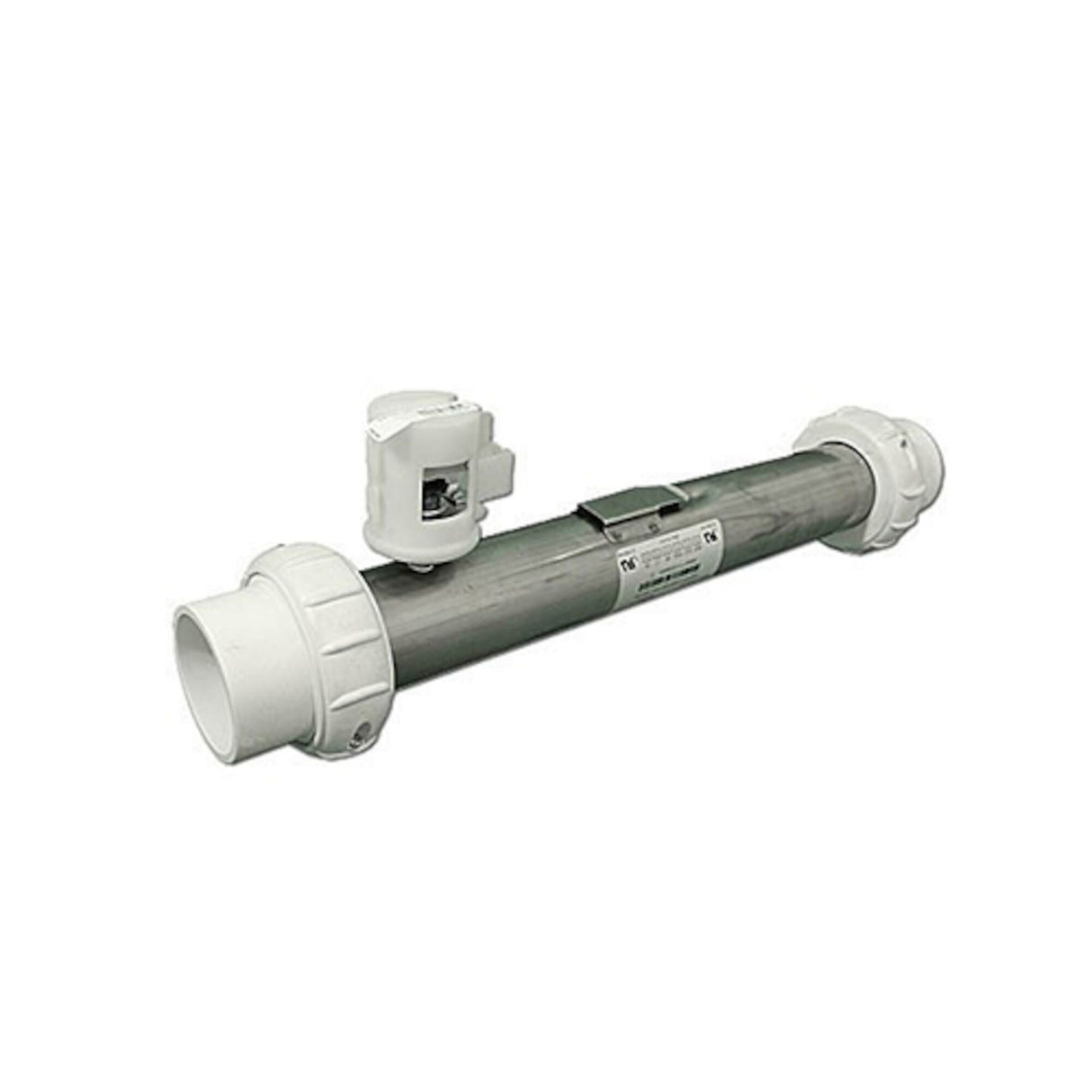 Heater Assembly, Leisure Bay, 4.0kW, 230V, 2" x 15"Long, w/Pressure Tap 180° Reverse, Tailpieces : 58004