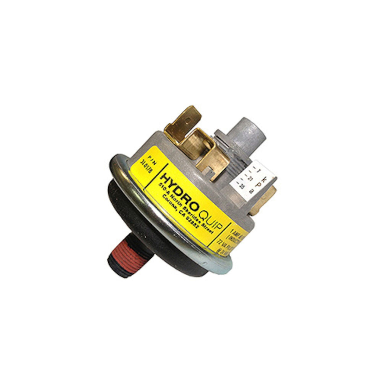 Pressure Switch, HydroQuip, Pilot Duty, SPST, 1 Amp, 2.0 psi adjustable 1-5psi 1/8†NPT : 34-0178