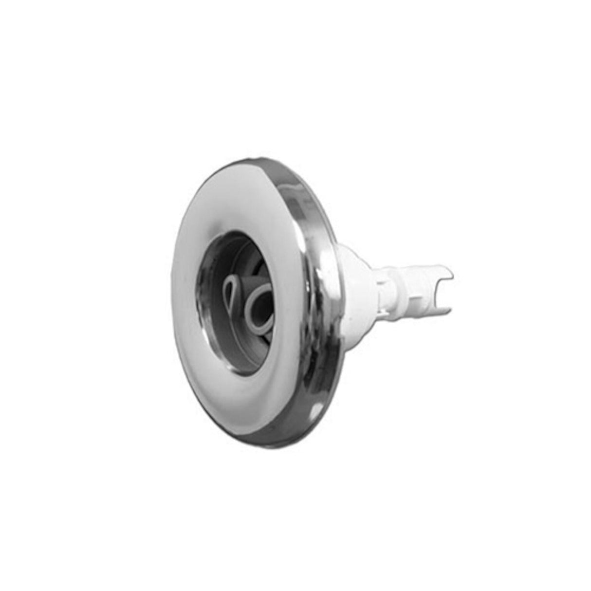 Jet Internal, Waterway Poly Storm, Twin Roto, 4" Large Face, Smooth, Gray w/ Stainless Escutcheon : 212-8177S