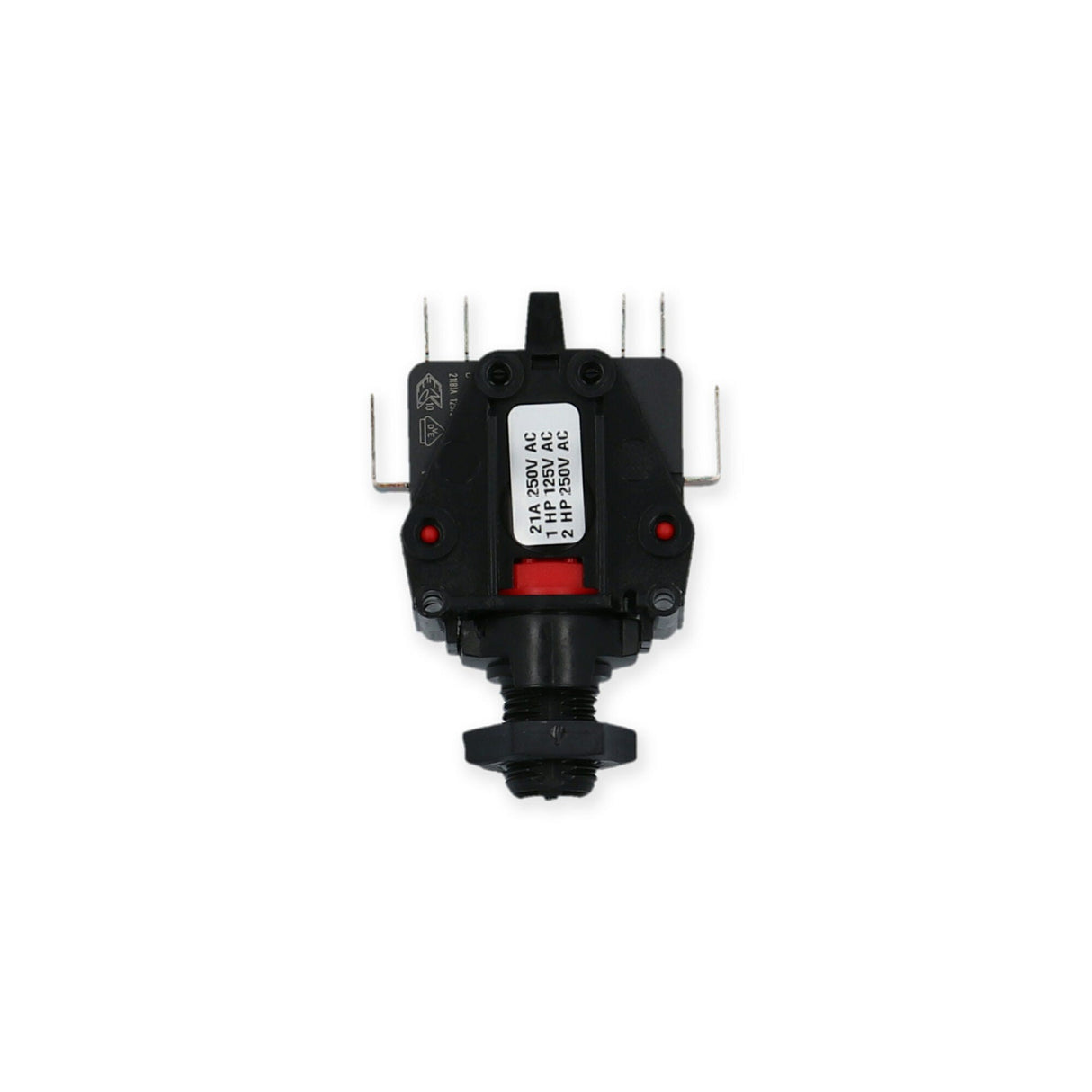 Air Switch, Herga, Latching, DPDT, 20A, Center Spout : 6872ACOU10