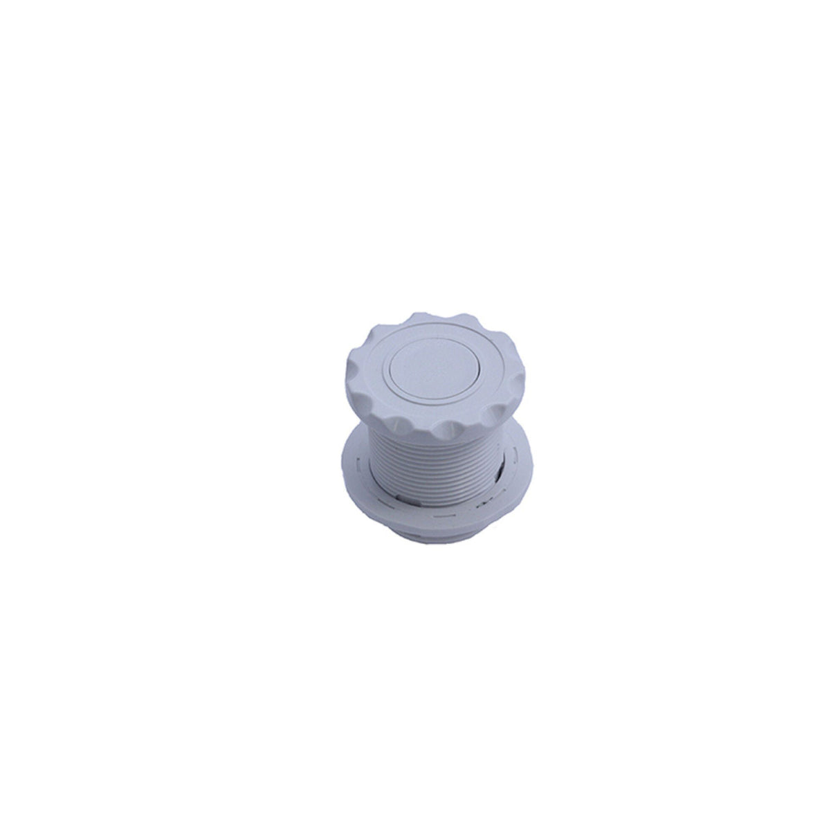 Air Button, Len Gordon No.10, Scalloped, White : LG10-SCAL-WHT