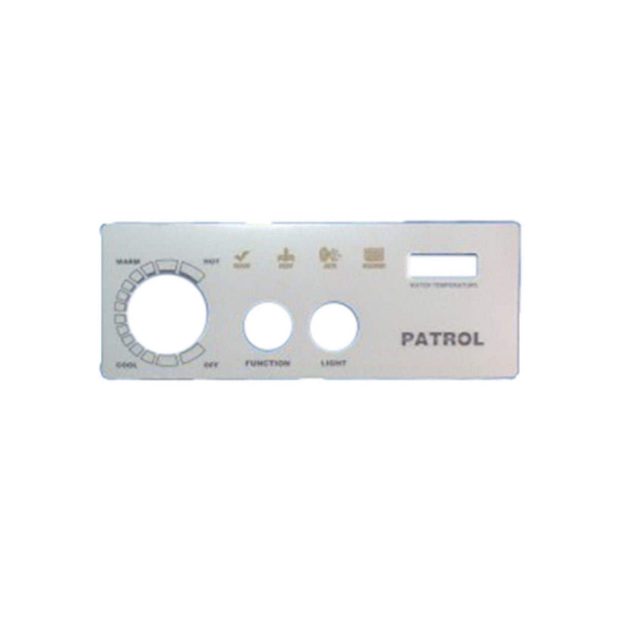 Overlay, Spaside, Presair Patrol, 2-Button w/Display, For S260101FO & S260101FO-240 : 618D-2