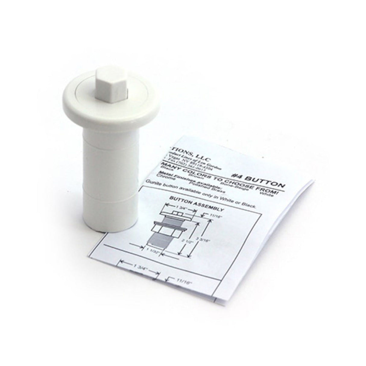 Air Button, Len Gordon, Gunite, White : 950410-000