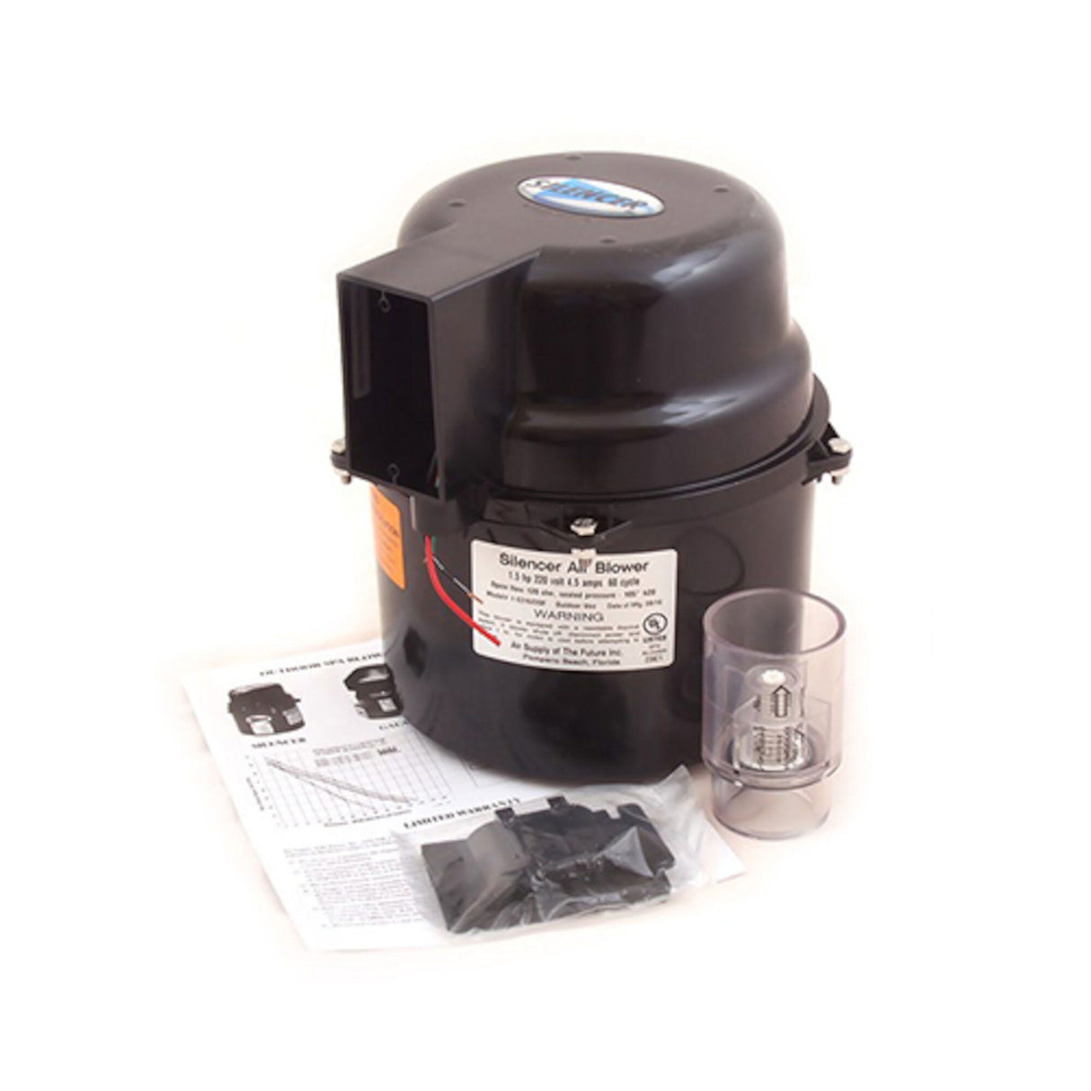 Blower, Outdoor, Air Supply Silencer, 1.5HP, 230V, 3.5A, J-Box : 6316220