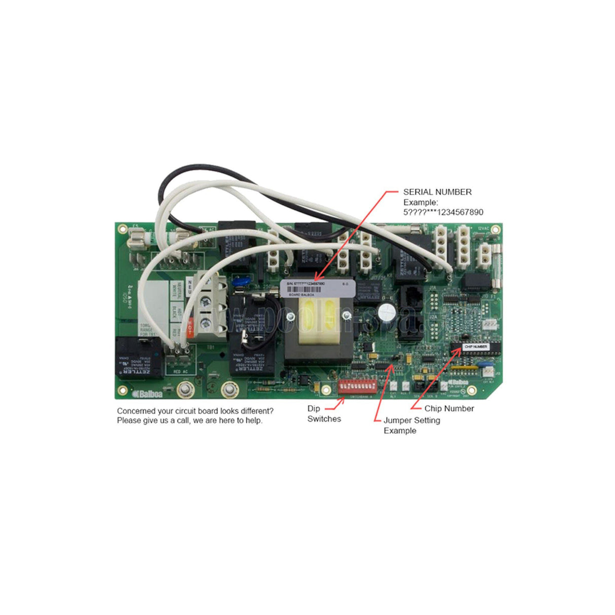Circuit Board, HydroQuip Balboa, VS511Z, 4220/6220B, Mini/Duplex : 33-0032C