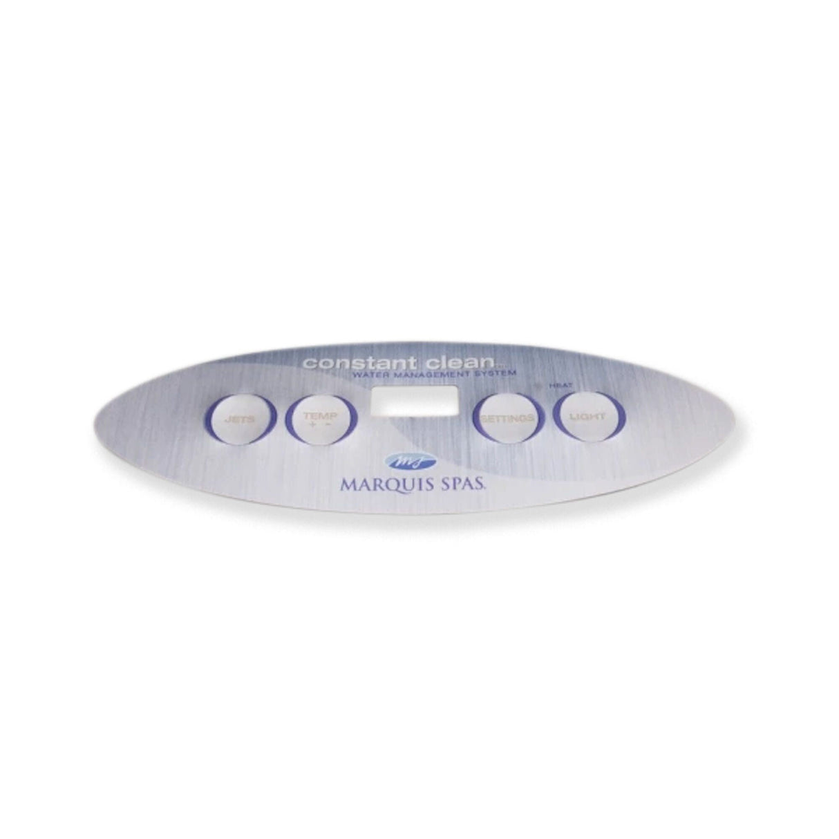 Overlay, Spa Side, Marquis Balboa, Oval, 4-Button, Jets-Temp-Settings-Light, : 650-0648