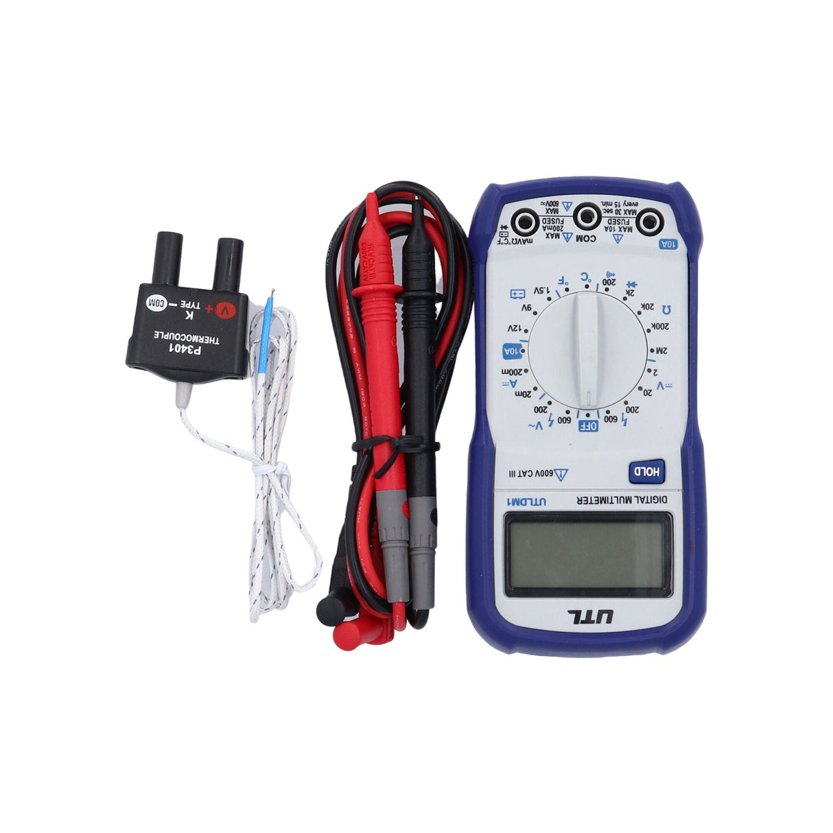Multimeter, Digital w/Temperture : UTL33T