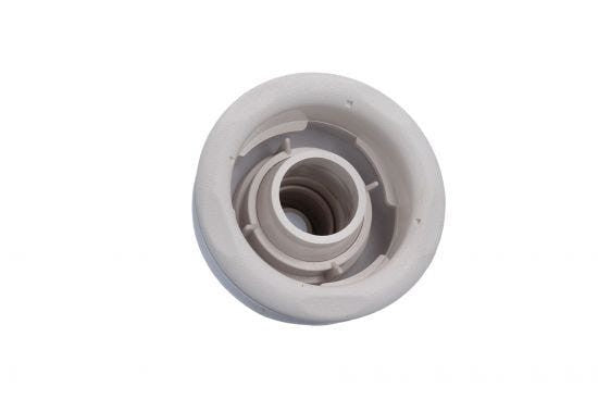Jet Assembly, Waterway, Old Faithful, Directional, 1/2" Slip Air x 2" Slip Water, Straight Body, 5-Scallop , White : 210-3910