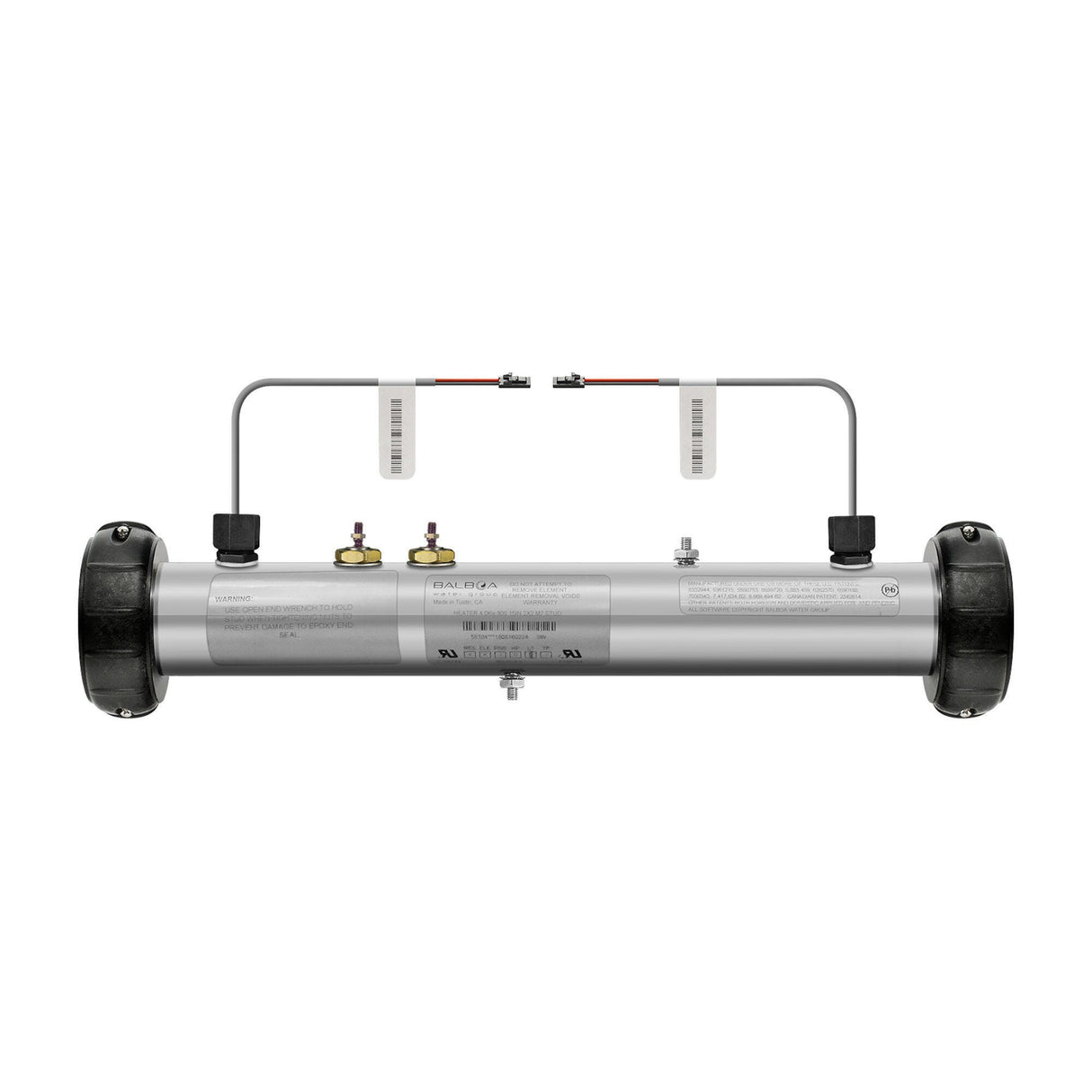 Heater Assembly, Balboa 4.0kW, 230V, 15" Long,with sensors, No Tailpieces/Gaskets : G7410