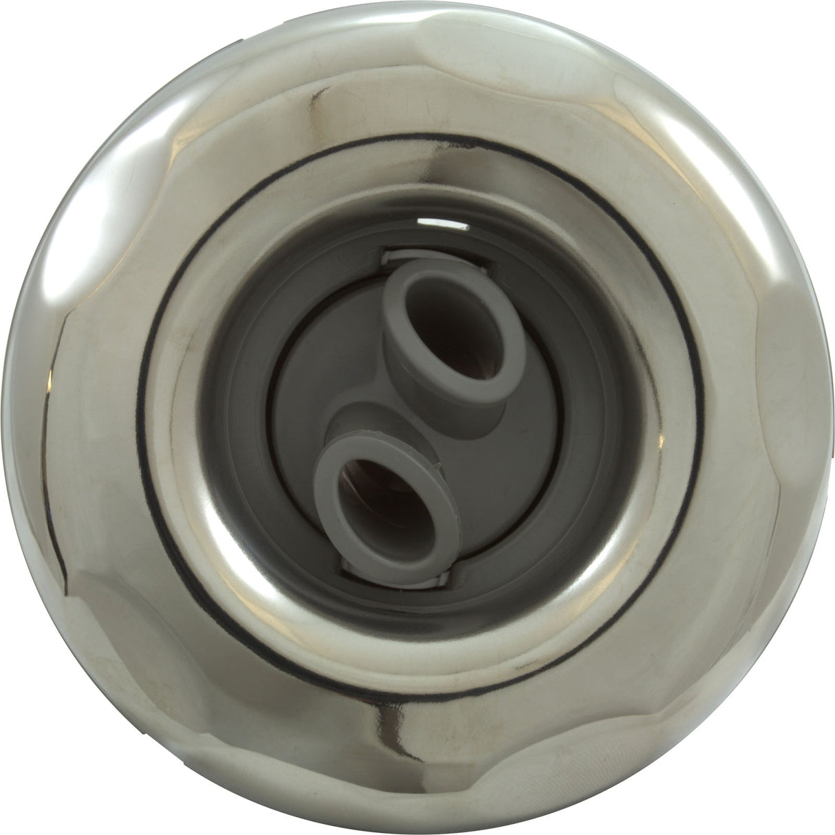 Jet Intl, WW Poly Storm, 4"fd, Twin Roto, Smth Scall, SS/Gry, Thd : 229-5537S - Waterway Plastics - 806105440167 - PartsForSpas.com