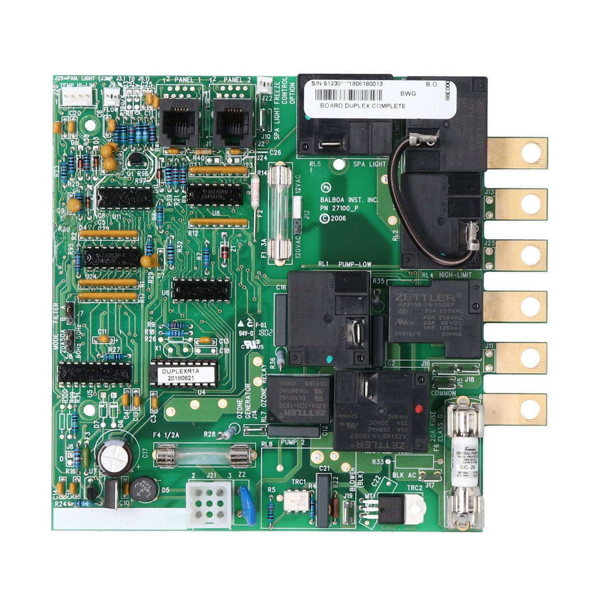Circuit Board, Balboa, Digital Duplex, 8 Pin Phone : 54003