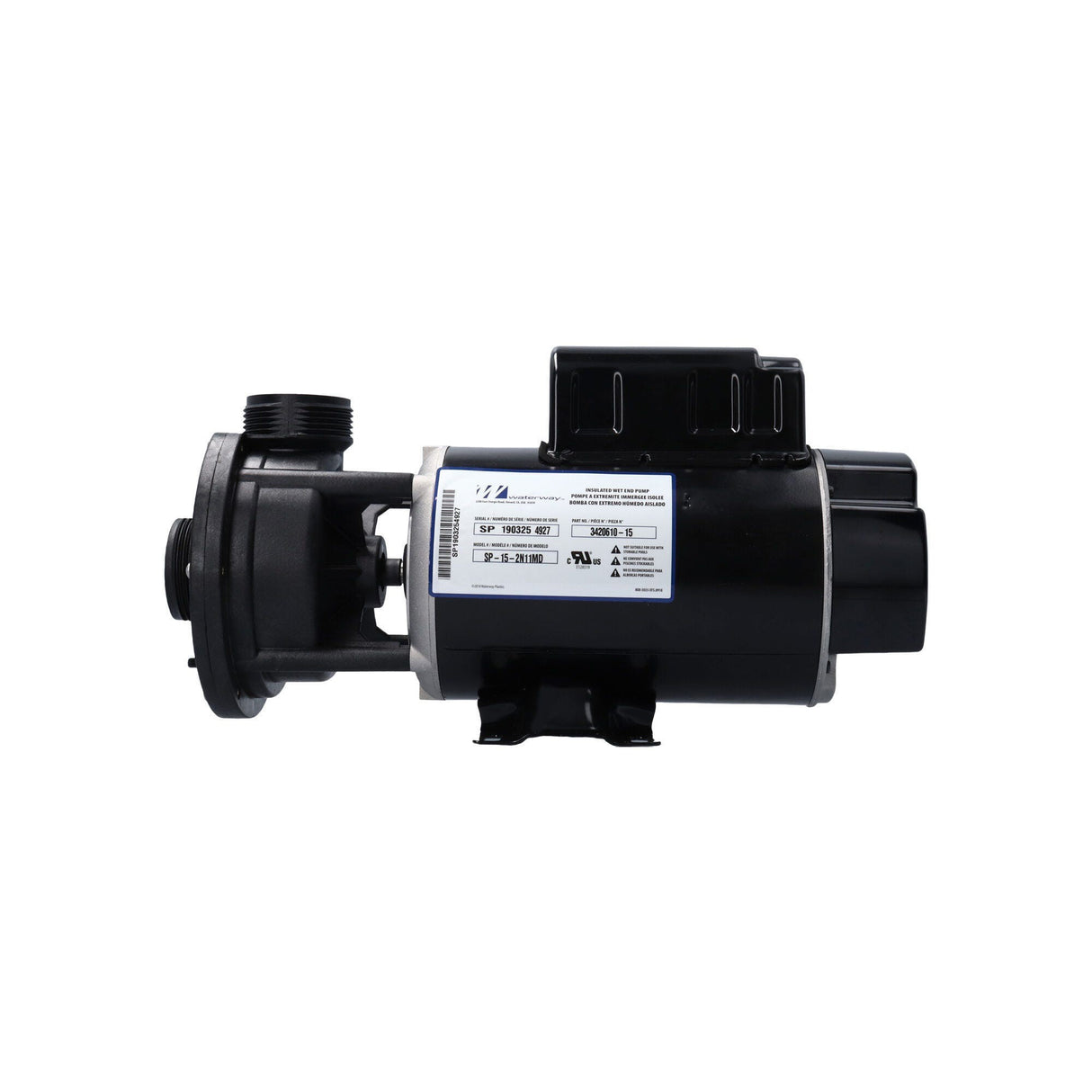 Pump, Waterway "E"-Series, 1.5HP, 115V, 16.4/4.4A, 2-Speed, 1-1/2"MBT, CD, 48-Frame : 300-5010