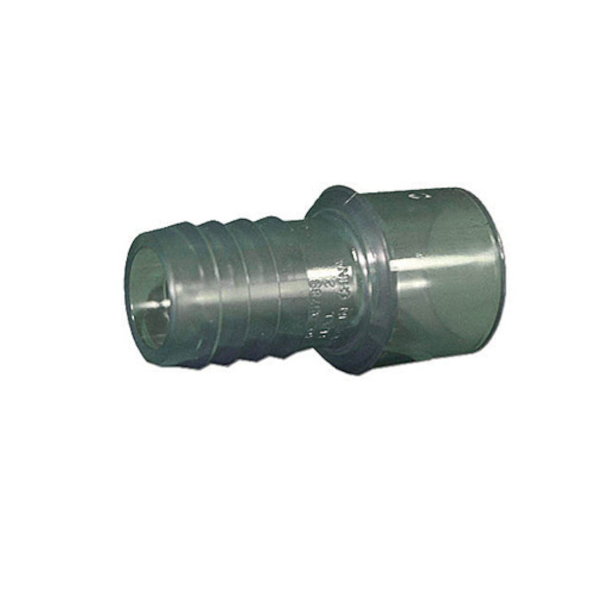 Fitting, PVC, Ribbed Barb Adapter, 1/2" s -3/4SPG x 3/4"RB : 10-4578