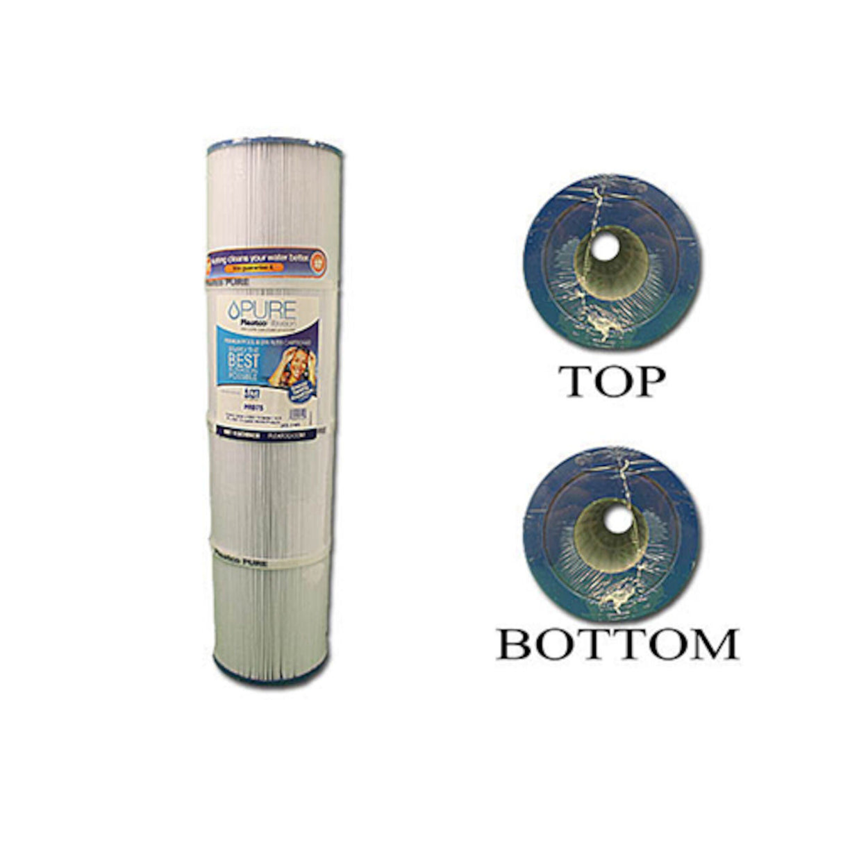 Filter Cartridge, Pleatco, Diameter: 5", Length: 20-1/8", Top: 2-1/8" Open, Bottom: 2-1/8" Open, 75 sq ft : PRB75