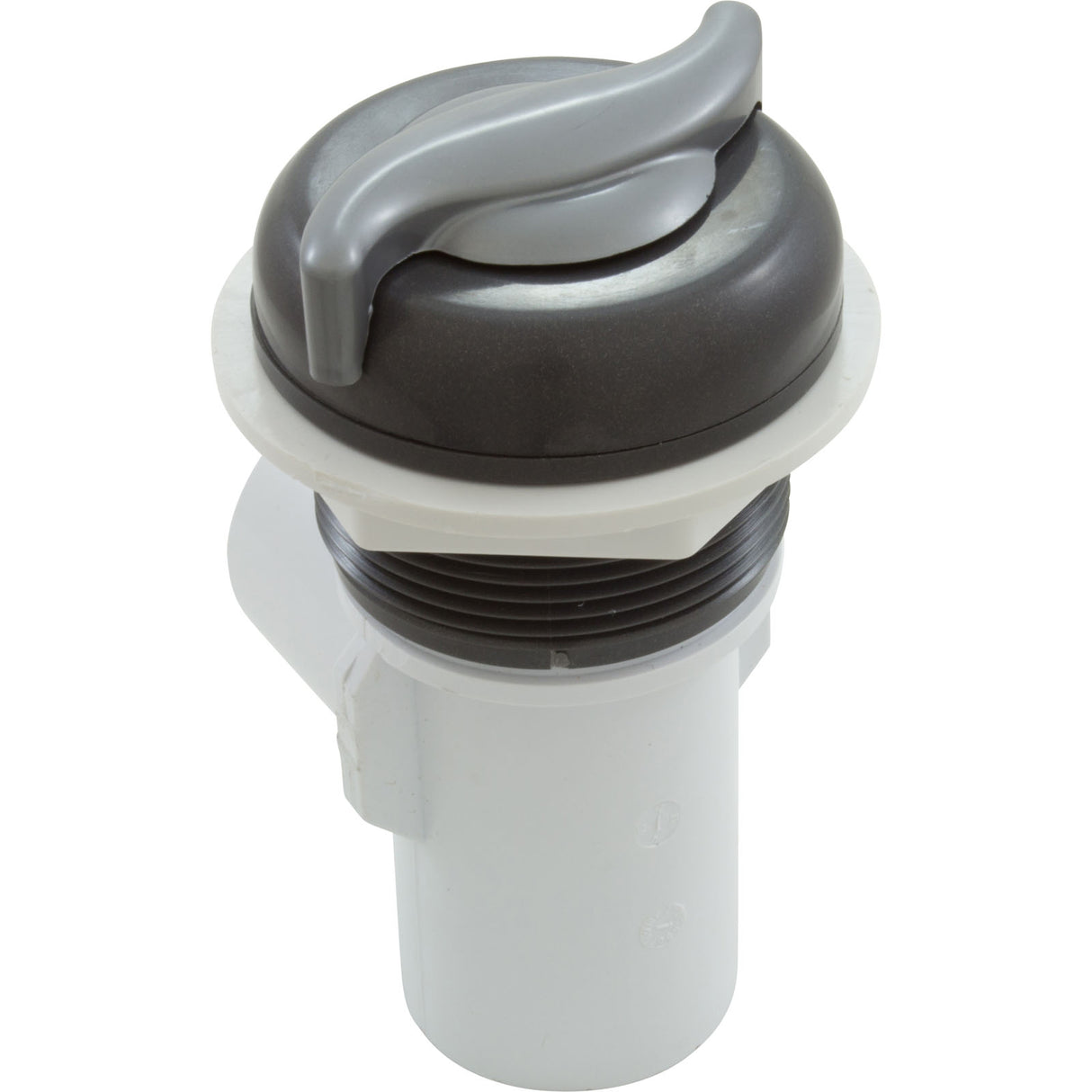 Diverter Valve, Cmp, 2-1/16"Hs, 1"S, S-Handle, Gry/Slvr : 25031-107-000 - Custom Molded Products - 25031-107-000 - PartsForSpas.com