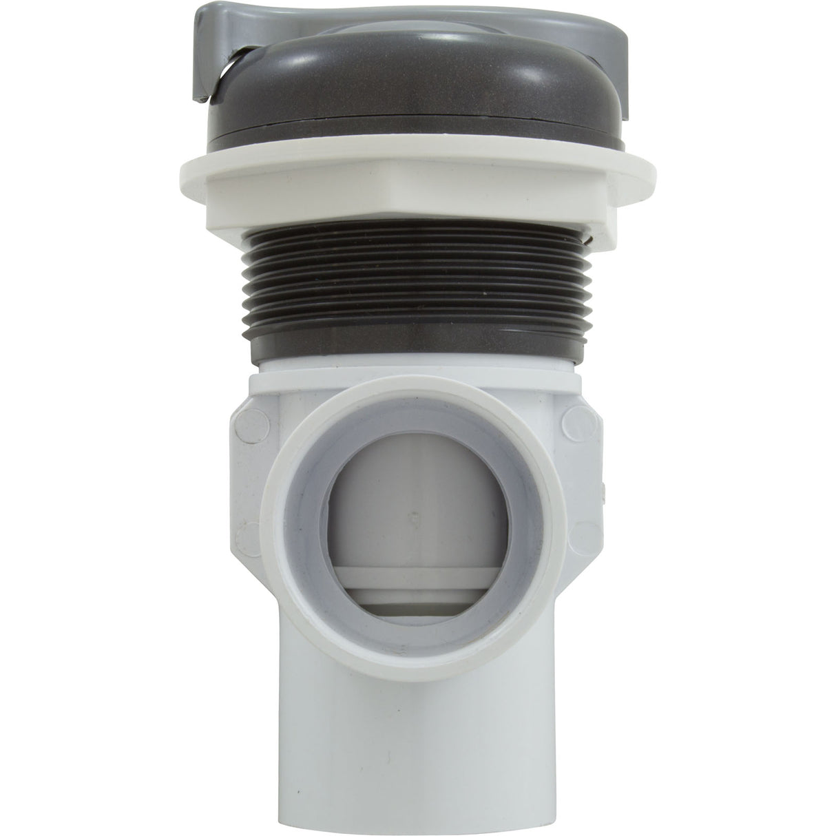 Diverter Valve, Cmp, 2-1/16"Hs, 1"S, S-Handle, Gry/Slvr : 25031-107-000 - Custom Molded Products - 25031-107-000 - PartsForSpas.com